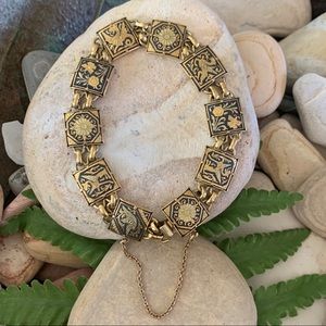 Pretty Vintage Damascene Bracelet